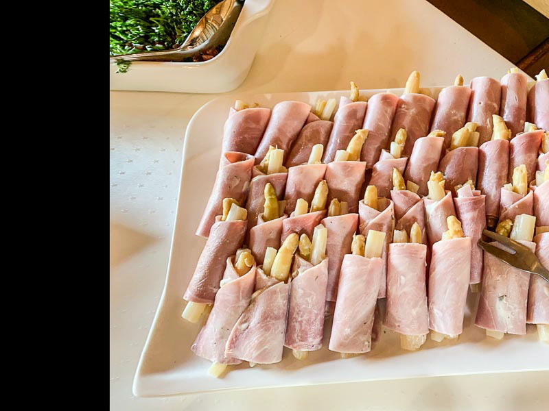leckere Schinkenrllchen mit Spargel!